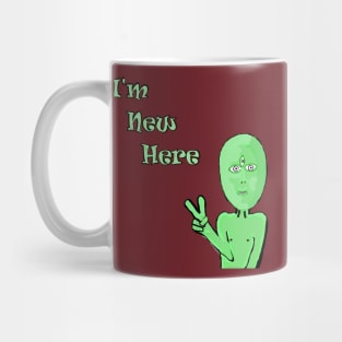 Lonely Alien Little Green Martian Mug